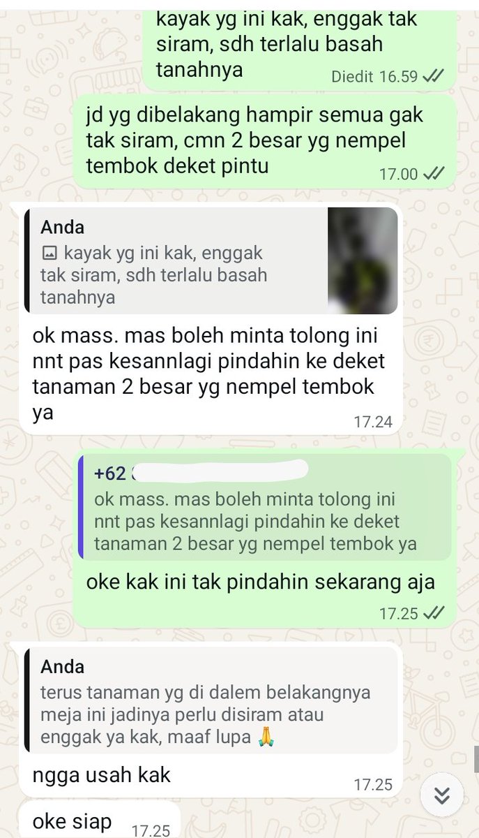 bimbingangratis's tweet photo. Langganan, Jasa Siram tanaman &amp; Cabut Rumput
Area Surabaya caregiver jaga pasien sakit, kontrol, bersih2, buang sampah, decluttering, transport pickup, urus dokumen, tebang pohon, kuli, anjem motor mobil, pindahan, intel, mata-mata, jaga anak bayi,dll
fee kesepakatan 089617399294 https://t.co/yQk98W2Jnd
