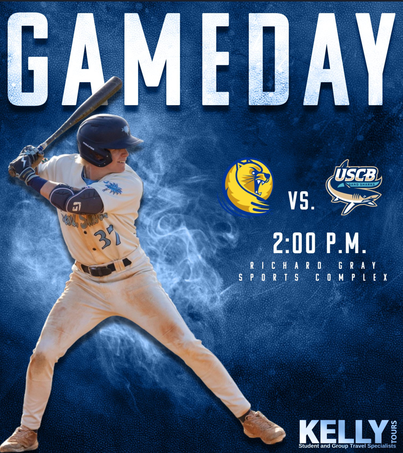 USCBAthletics's tweet photo. It's Gameday! @USCB_baseball  continues the three game series on Saturday afternoon with game two! First pitch scheduled for 2:00 p.m. against Lander! 
#FINSUP #GAMEDAY https://t.co/hlKSzoMvGf