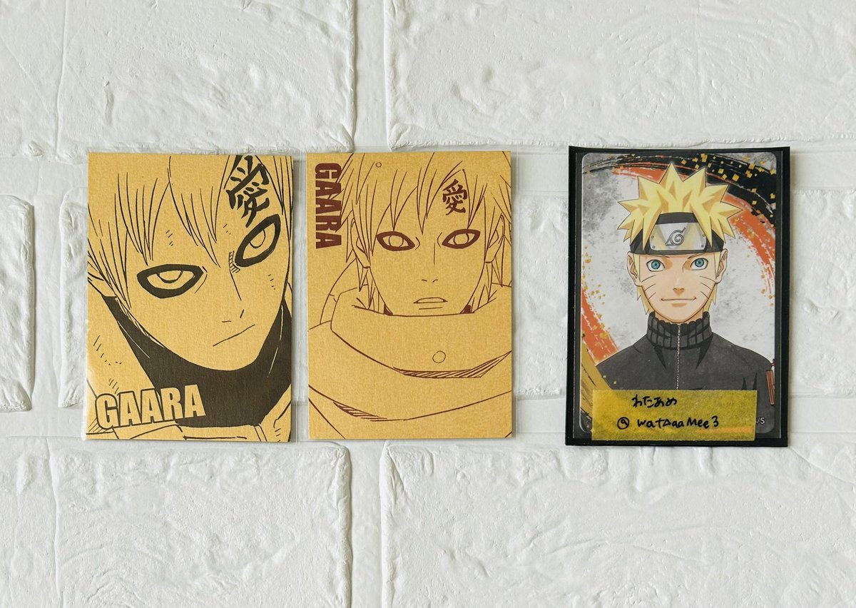 watAaaMee3's tweet photo. 【交換】NARUTO 黄金カードコレクション

譲→我愛羅

求→ナルト

✔️郵送希望

交換可能な方いらっしゃいましたら、検索からもお気軽にお声掛け下さい！ https://t.co/71Y8kB1ZH5