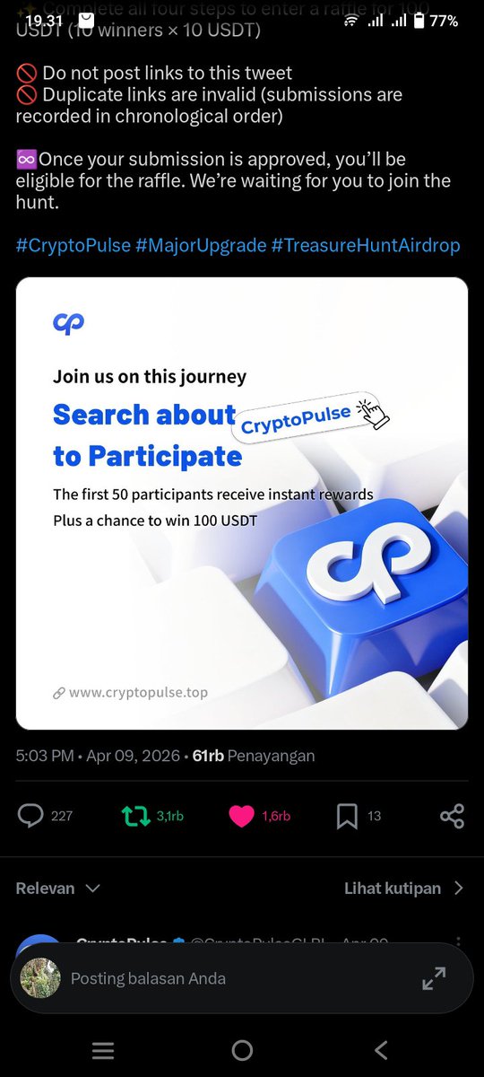 sumuklur's tweet photo. @DrPanteo @CryptoPulseGLBL @Airdrop_NewCoin Done https://t.co/KhQ8fg3BWr