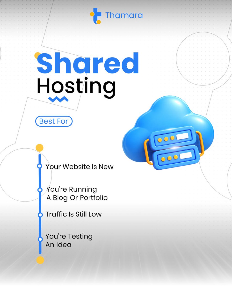 Thamaracloud's tweet image. Choosing hosting isn’t about power it’s about the perfect fit. 

Shared: Ideal for beginners, blogs, and small projects.
 VPS: For growing traffic, better performance, and full control.
Pick right to save costs and ensure scaling.                                    
 #VPSHosting