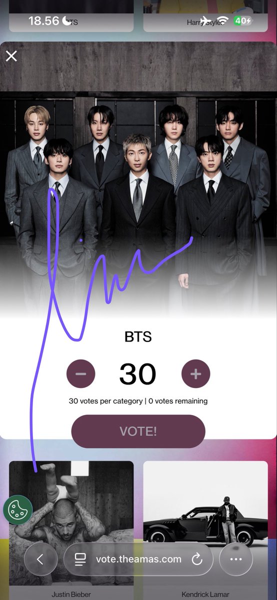 guys don’t forget to vote AMAs!! ☝🏻☝🏻☝🏻☝🏻