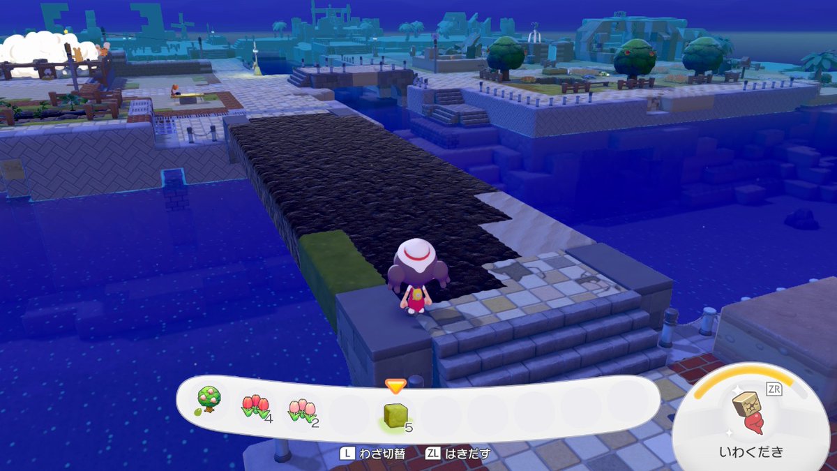 ぽこポケゆめしま巡りの余り物で築いた、情緒もへったくれもない橋を見てくれ