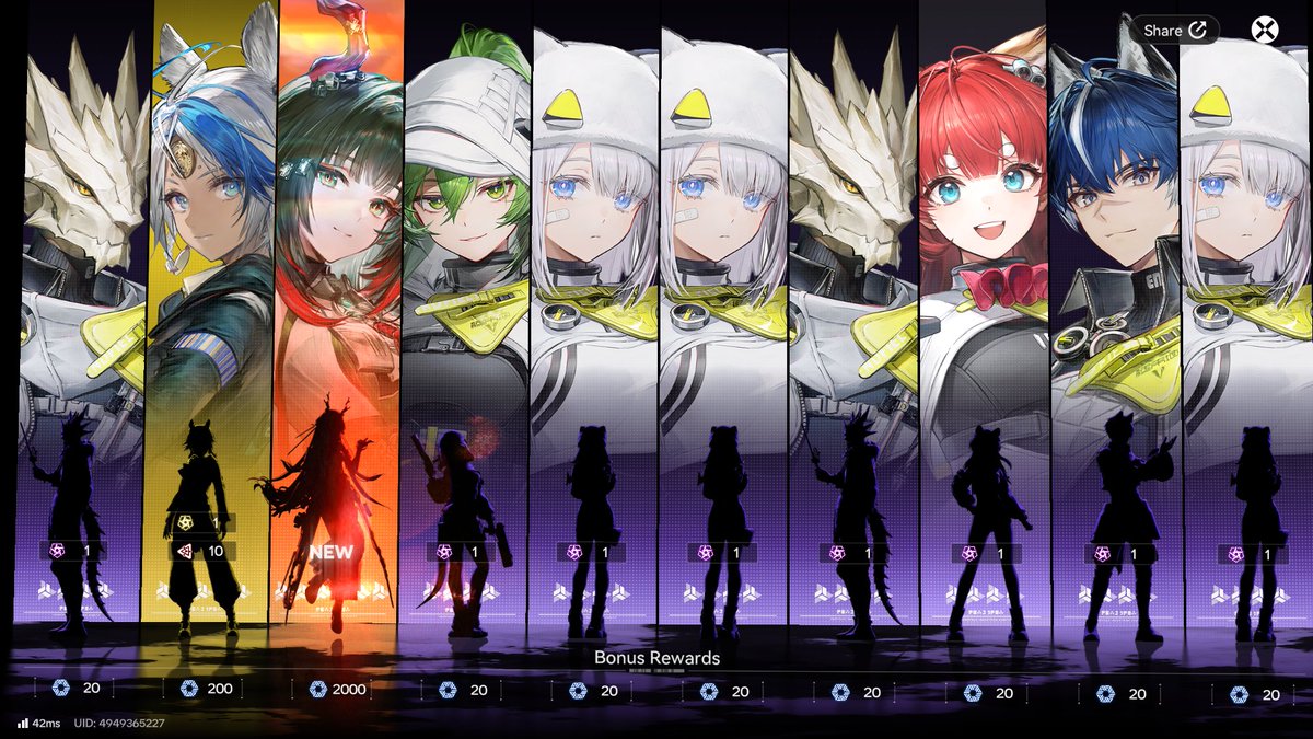 got her yeeeey :3 i still need to work hard for her weapon 😭