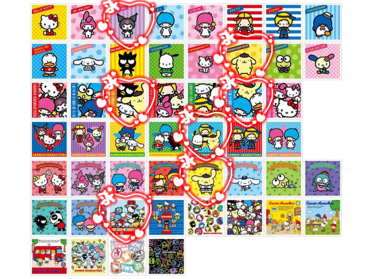 サンリオ シールコレクション 交換
セリア seria ダイソー DAISO

譲:画像１枚目
キキ/タキシードサム/キキ
バットばつ丸/シナモロール
ウサハナ/マイメロディ/パティ/集合

求:画像２枚目 印あり
プリン/クロミ

２枚〜郵送にて

画像付きリプからご連絡ください
よろしくお願いいたします🙇‍♀️