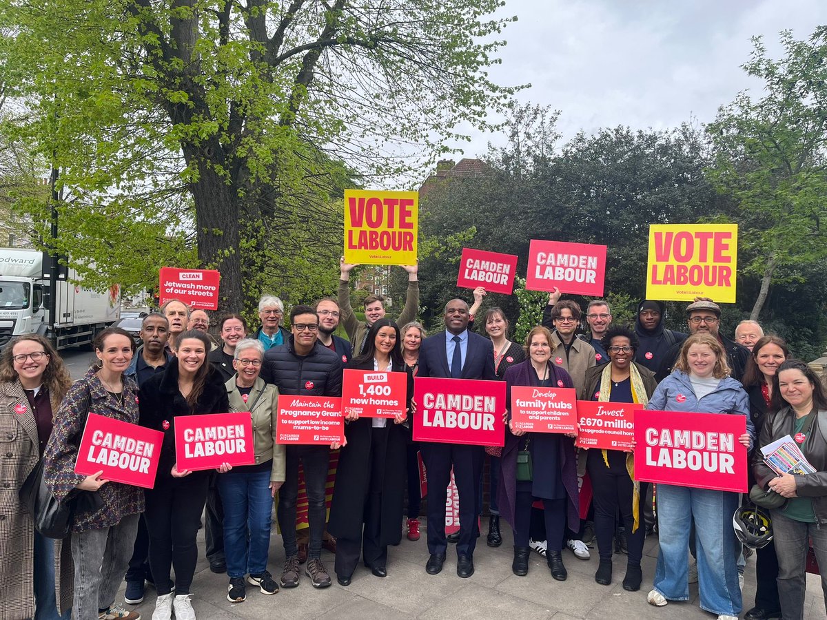 shazknit's tweet image. Great to be out on the doorstep in #WestHampstead last night. And starting the day getting the postal vote out with Deputy Prime Minister, David Lammy. 

For a safer, fairer, cleaner Camden, use all 3 votes for #Labour🌹.