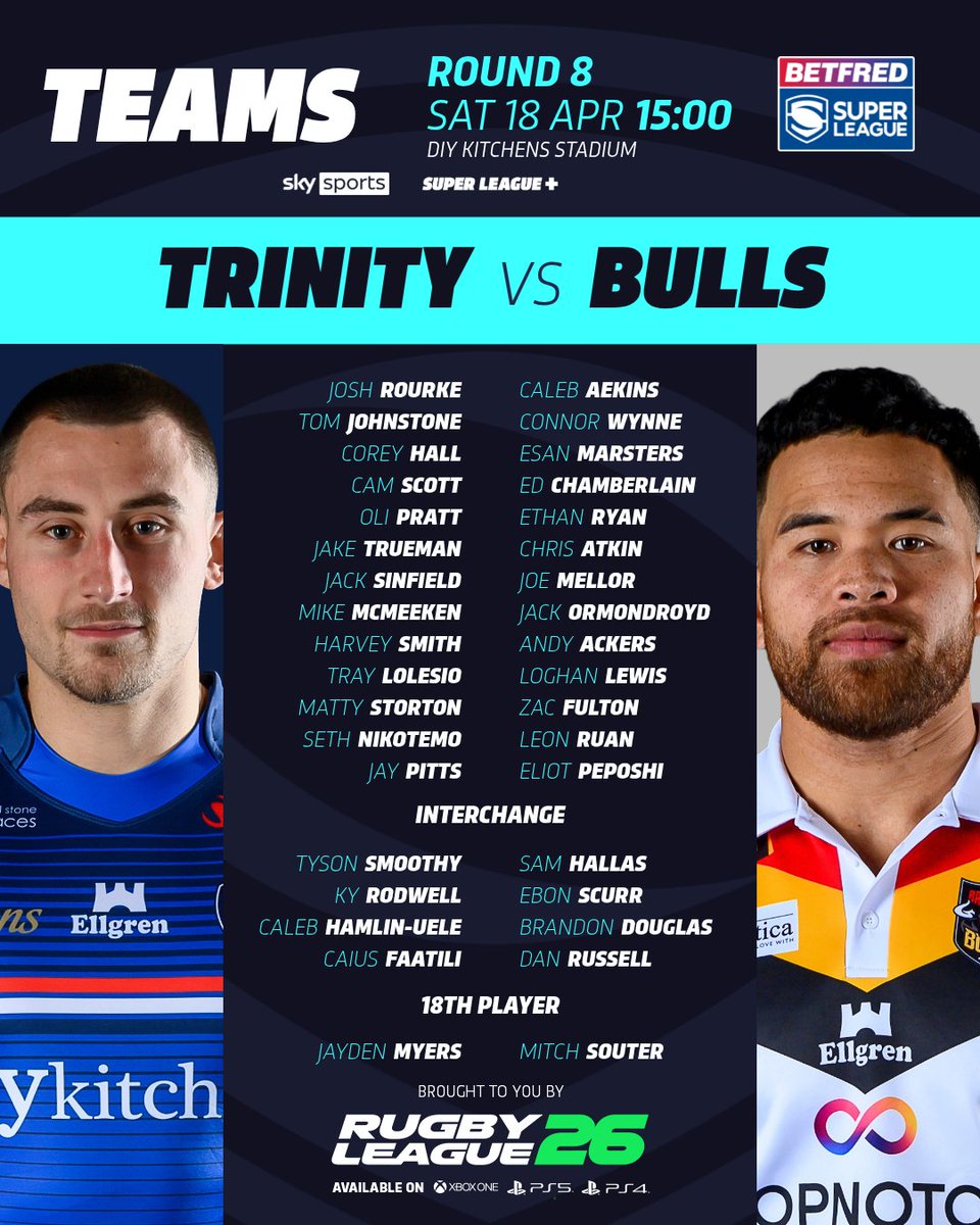 SuperLeague's tweet image. The start of two @Betfred #SuperLeague Saturday clashes 💥

#SuperLeague