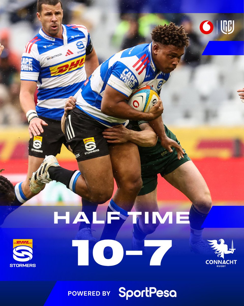 THESTORMERS's tweet image. Up at the break. #STOvCON #inittogether @Vodacom #URC