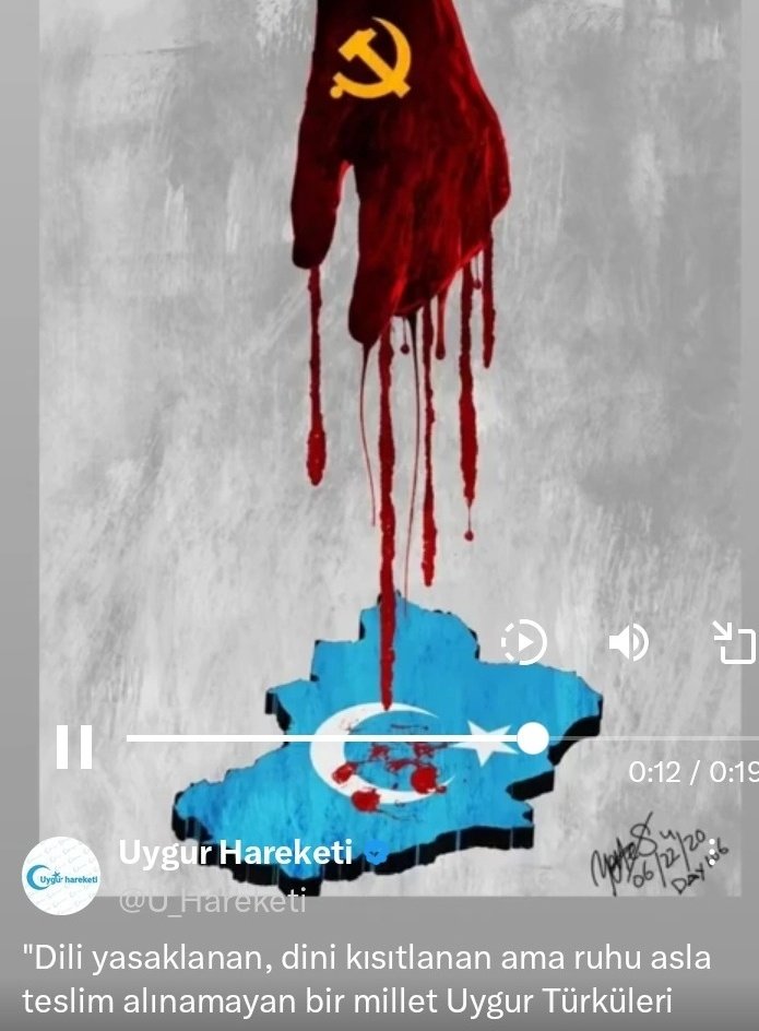 saddakna's tweet photo. @Uyghur_Report Kominizm 'e Dur 🫷 De
Çin Terörist
Toprak maden petrol organ Su hırsızı Uygur Müslümanlarına zulüm yapıyor
#DoğuTürkistan
#Matba
#FreeTürkistan https://t.co/FlRJnI3RJU