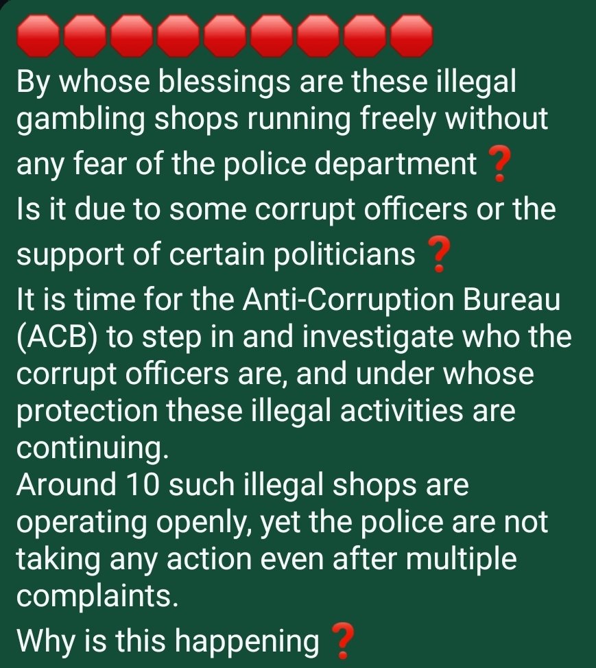 CynilSalvadore's tweet image. @CMOMaharashtra @maharashtra_hmo @DGPMaharashtra @mieknathshinde @RaviDadaChavan @RamdasAthawale @ThaneCityPolice @112Maharashtra @LokshahiMarathi
#illegalgambling #fraud #police #kalyan #kdmc #public #crime #stopcrime