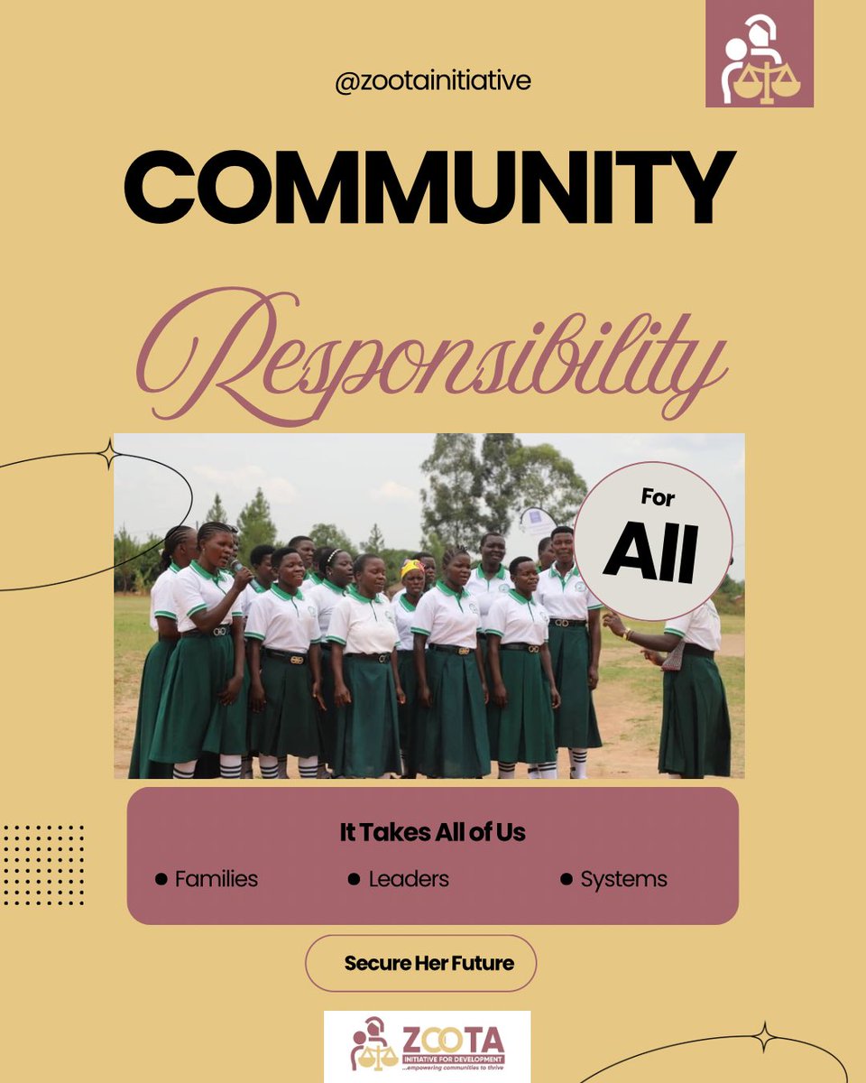 zootainitiative's tweet image. Her future is our shared responsibility.
It takes families to nurture, leaders to champion and systems to protect. Together, we create communities where every girl can thrive. 
#ForAll #ZootaInitiative #CommunityPower