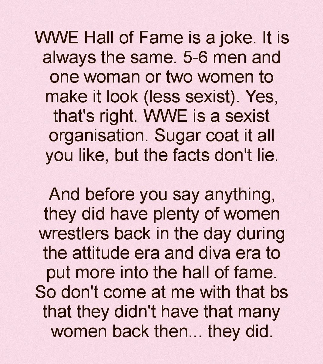 oppilaaOE's tweet image. @WWE @TripleH @StephMcMahon #WWEvolution #Raw #Smackdown    #NXT #WWE #WWEHallofFame @wordofwrestling @DazeCommunity @Cultaholic #prowrestling #AEW #TNA 

I said what I said. All opinions are welcomed but that doesn't change mine. As mine may not change yours.