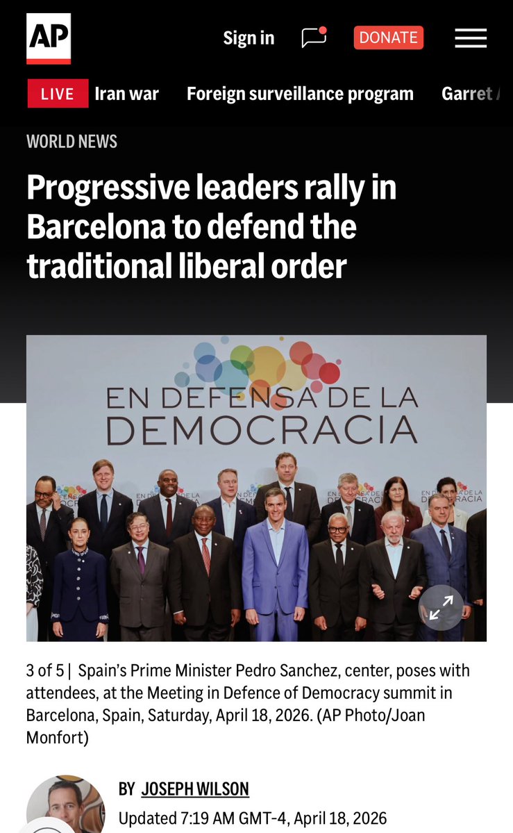emiliotgonzalez's tweet image. Leftist leaders rally in #Spain at event hosted by anti-US Prime Minister and the anti-US President of #Brazil.

Anti-US Presidents of #Mexico and #Colombia among numerous attending.

Unifying factors are anti-US, anti-#Israel, pro-#Iran pro-illegal migrants.

What a group.