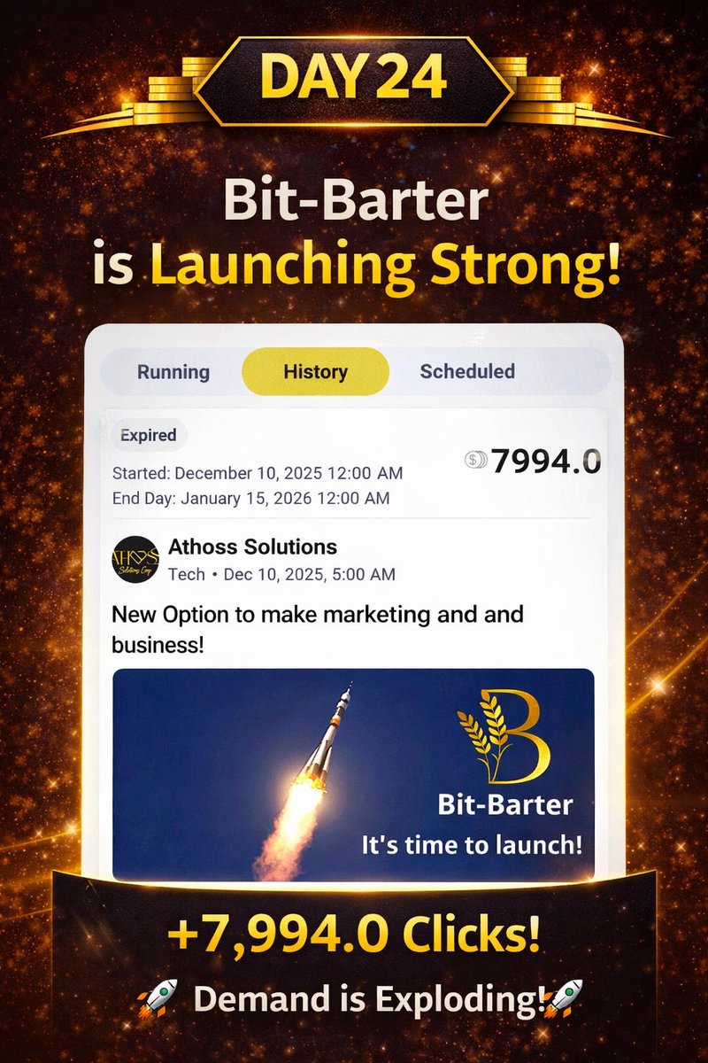 bit_barter's tweet image. What is Bit-Barter? ✅ SMART MARKETING! It's that simple!
👉bit-barter.com

#Crypto #digitalmarketing #ads #advertisement #Rewards