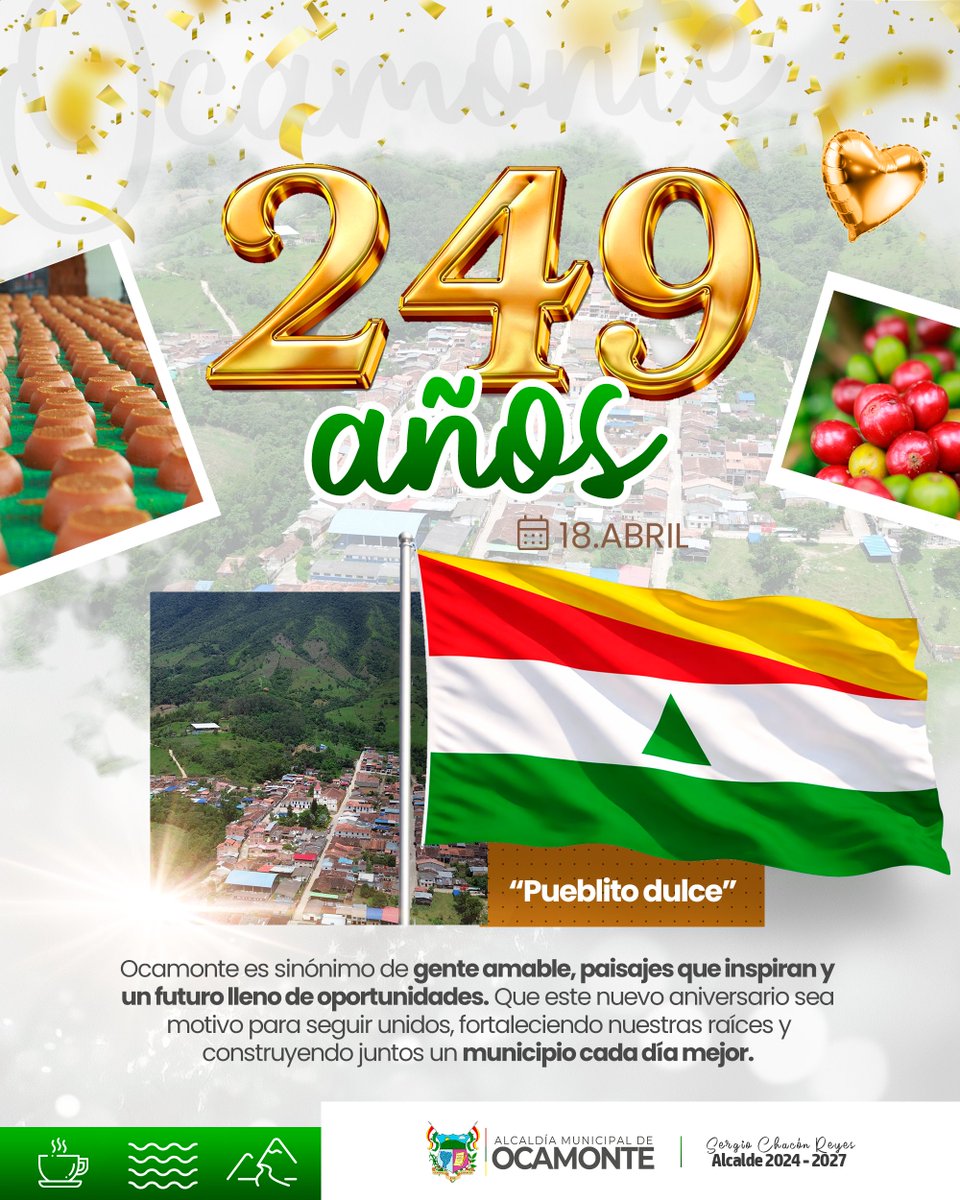 AdmOcamonte's tweet photo. Hoy celebramos con alegría el cumpleaños de un municipio lleno de encanto, gente trabajadora y paisajes que enamoran. Ocamonte cumple 249 años, y cada rincón refleja la fuerza, la cultura y el espíritu de su gente. https://t.co/fWWWnMinte