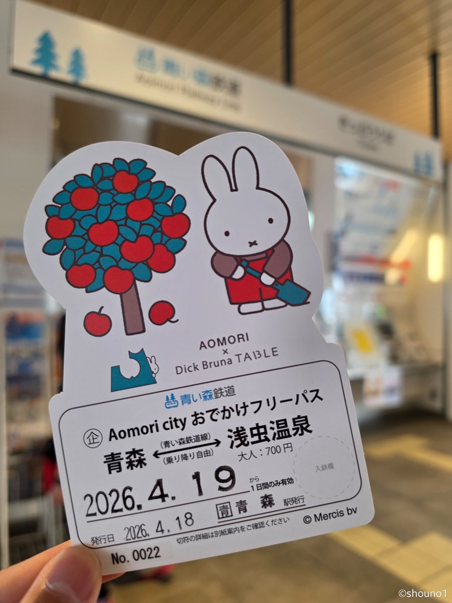 ミッフィーのコラボ切符がめちゃくちゃかわいい✨️
明日はこれで浅虫におでかけしてきます🐰🍎🎫
#青森駅 #青い森鉄道 #ミッフィー