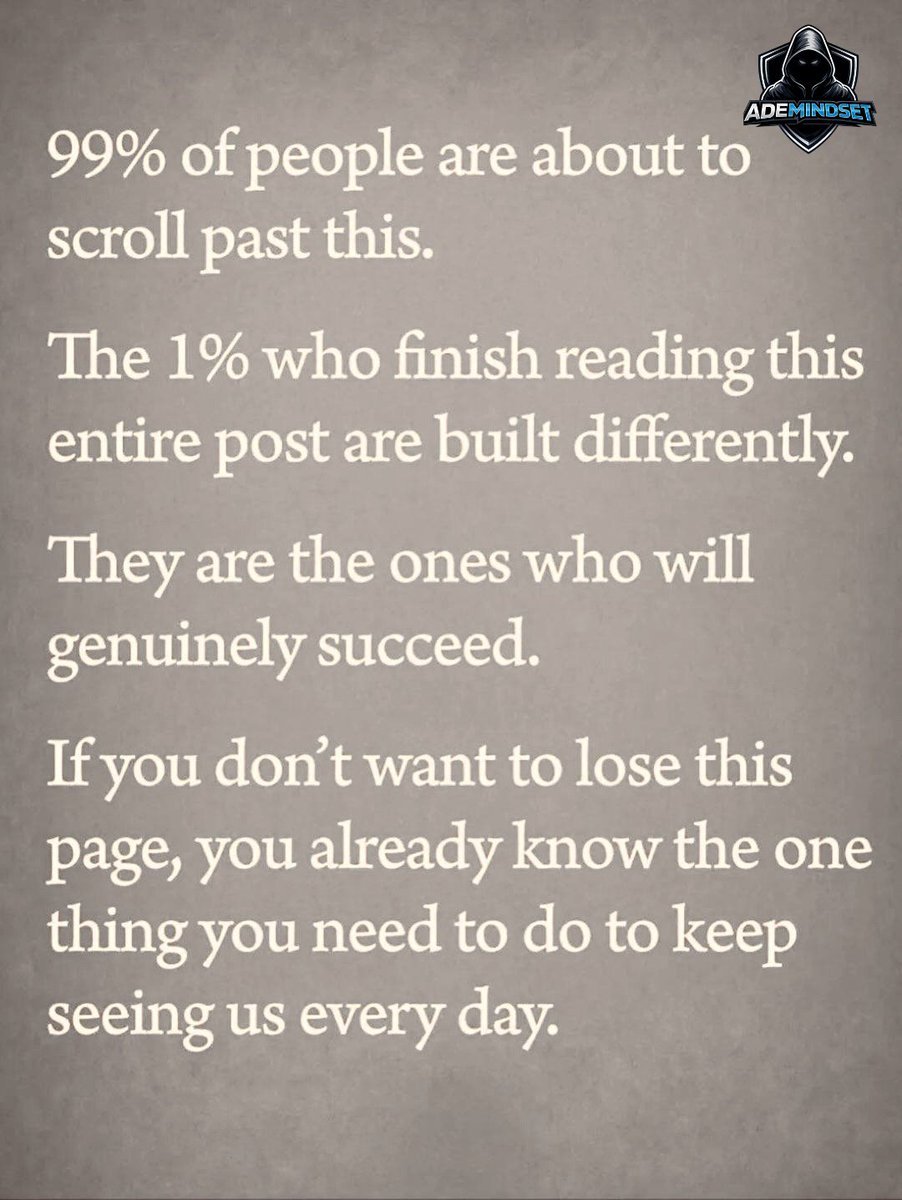 AdemolaAdel's tweet image. Progress is so quiet. It doesn’t go viral. It doesn’t always feel good.

Drop a 👍🏼 if you’re locking in on consistency this season. What’s one small thing you’re refusing to quit on?  

#Progress #GrowthMindset #Motivation #fyp #ademindset