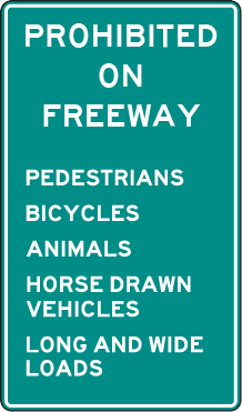 Have you ever been tempted to ride your bicycle on a freeway or motorway, just for the thrill? Hint: Don't. It's dangerous!