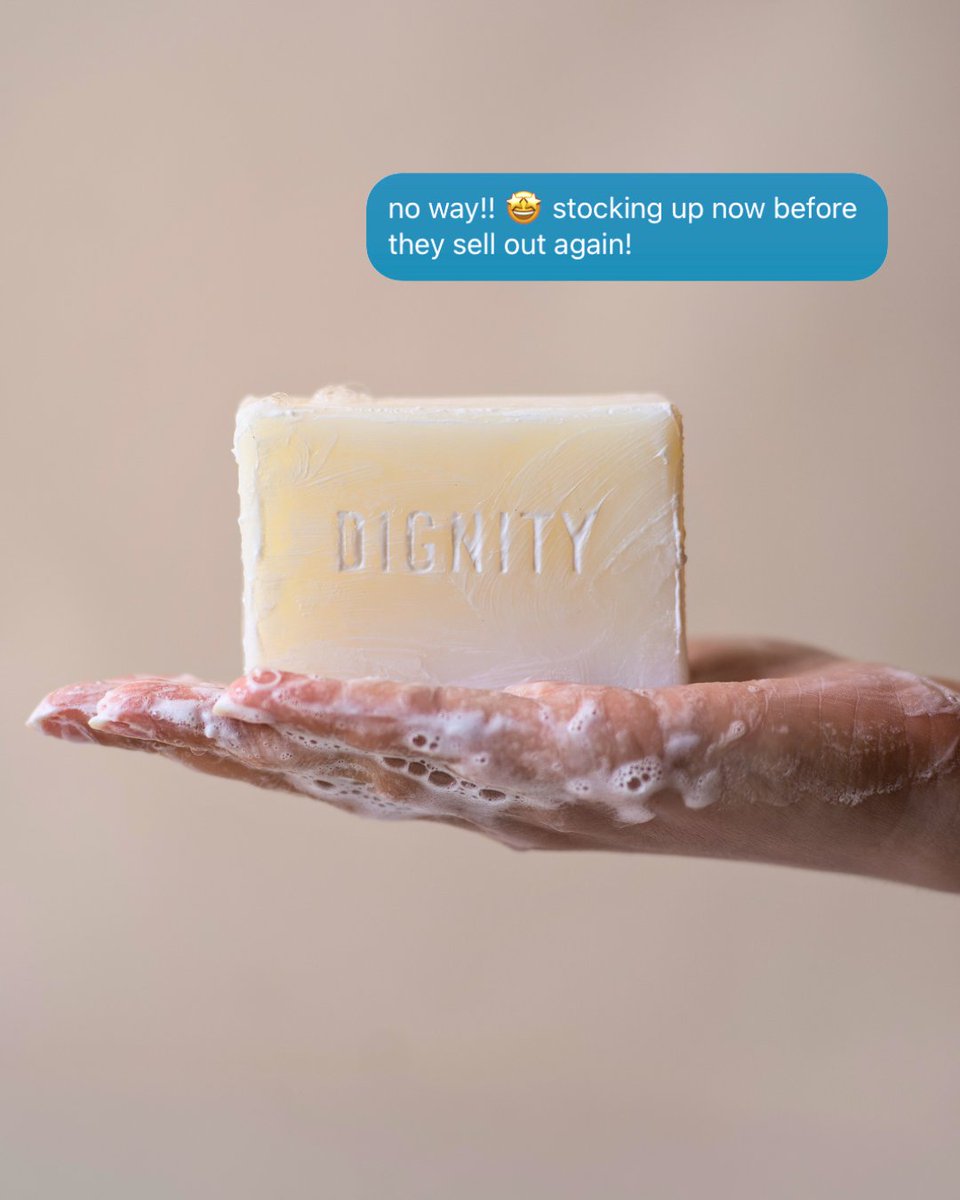 dignity_made's tweet photo. 📣 LIMITED RESTOCK: All Natural Body Soaps are back in stock for a limited time 🫧 so you can get clean without the dirty ingredients!
⠀
Restock now before they sell out again! https://t.co/WRe3MZ8DQv