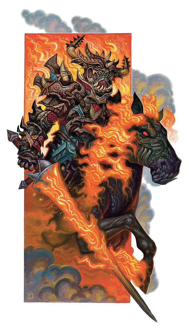 FRWiki's tweet image. Narzugons were powerful baatezu and the elite cavalry of the Nine Hells, riding across the planes on errands from their infernal masters. Their favored steeds and only desired company were the horrifying stallions known as nightmares.
#dnd

forgottenrealms.fandom.com/wiki/Narzugon