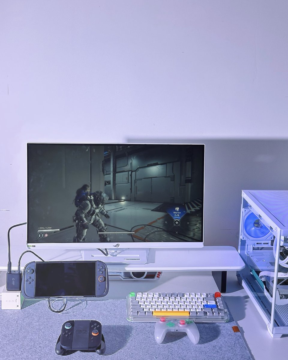 jsauxofficial's tweet image. This weekend, just some PRAGMATA vibes. ❄🌙
 #WeekendVibes #GamingSetup #PRAGMATA #Switch2