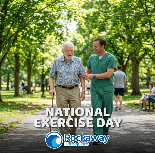 Rockawayhc's tweet image. Happy National Exercise Day 💪
Staying active is key to staying healthy - especially for seniors. Even small movements like walking or stretching can make a big difference 🚶‍♂️
#NationalExerciseDay #StayActive #HealthyLiving #SeniorHealth #AgingInPlace #KeepMoving