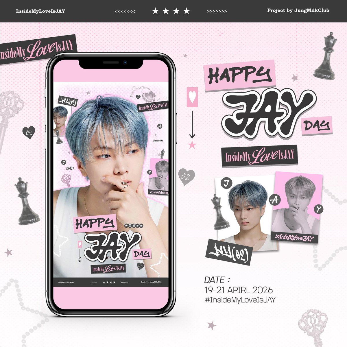 Milk__Club's tweet photo. ( 🤍♟️ )

— JAY’s birthday project 2026 🐈‍⬛ -!

หากเอนจีนเลื่อนสตอรี่เจอผลงาน
แคปรูปมาแชร์ลงในแท็กกันได้เลยน้า ☺️
🗝️ #InsideMyLoveIsJAY

♡ IG Story Ads 💌
by @Milk__Club

Period : 19-21 April 2026
Location : THAILAND 

#HAPPYJAYDAY #JAY #เจย์ #제이 #ENHYPEN_JAY #엔하이픈_제이 https://t.co/addfTzzOhe