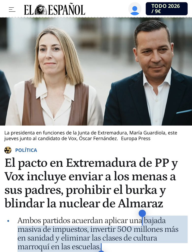Lo mejor para Extremadura. Lo mejor para España. Es así de sencillo. 

Ojalá muchos más pactos como este.