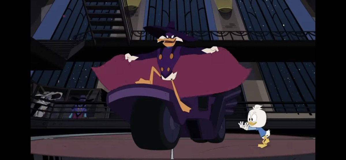 Me? Well, I am the terror that Flaps in the night. 
I am the train of justice, that ALWAYS arrives on time!
I am…

DARKWING DUCK