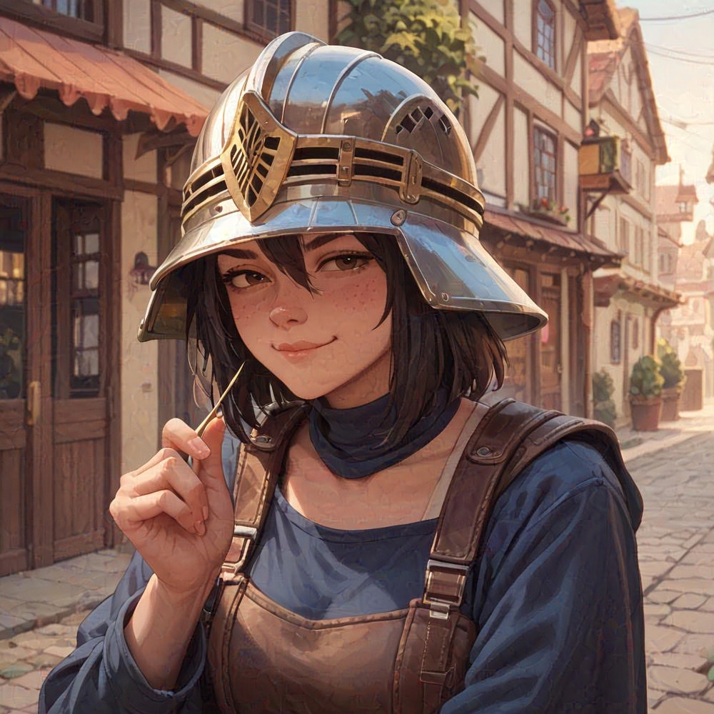 SlimKnightShady's tweet image. #cute #knight #snacking #art