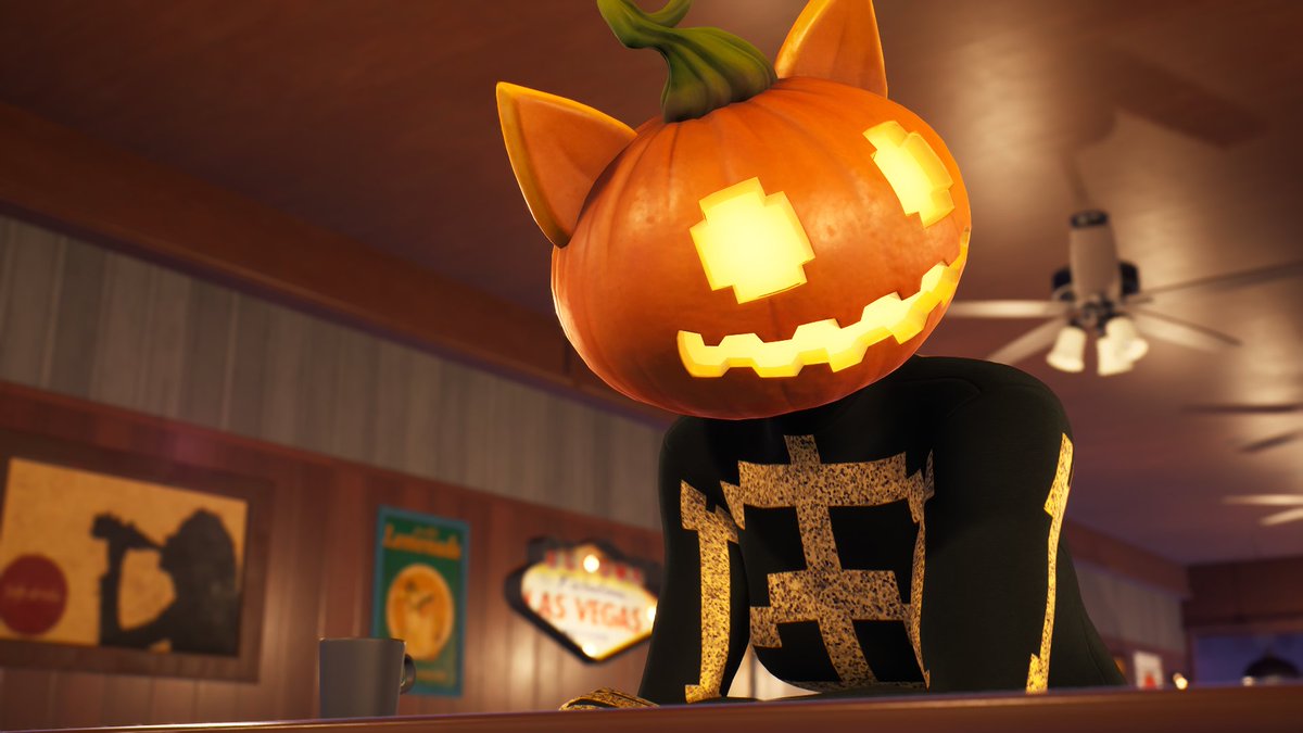Rook_FN's tweet image. ≪スパイス≫

🎃『？』

（おしりに何かついてるのかと思って確認してるようだ）

#るくしょ
#Spice
#Fortnite
#Fortography