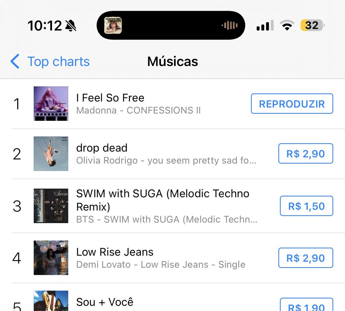 I feel so free já é #1 no Brasil