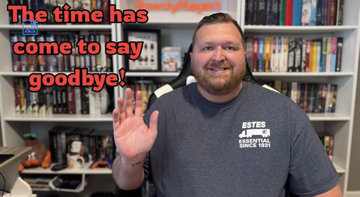 RowdyPlayer1's tweet photo. 🚨Video Alert🚨 I’m officially saying goodbye to BookTube. It’s time for a different journey in life… https://t.co/l0jGXSVa0A