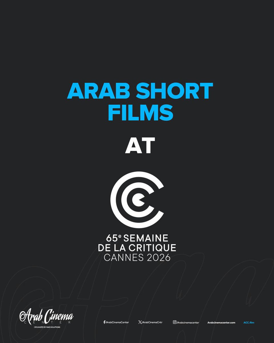 ArabCinemaCntr's tweet image. Arab short films making their mark at La Semaine de la Critique 2026. ✨

Two emerging voices, two distinct visions from the region:

— What Do the Maknines Dream Of by Sarra Ryma
— Nafron by Daood Alabdulaa

#ArabCinemaCenter #ACC #Cannes2026 #SupportArabCinema