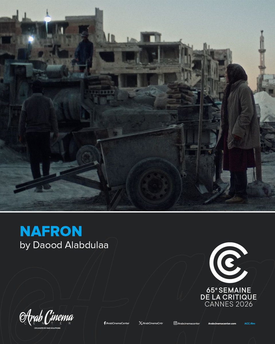 ArabCinemaCntr's tweet image. Arab short films making their mark at La Semaine de la Critique 2026. ✨

Two emerging voices, two distinct visions from the region:

— What Do the Maknines Dream Of by Sarra Ryma
— Nafron by Daood Alabdulaa

#ArabCinemaCenter #ACC #Cannes2026 #SupportArabCinema