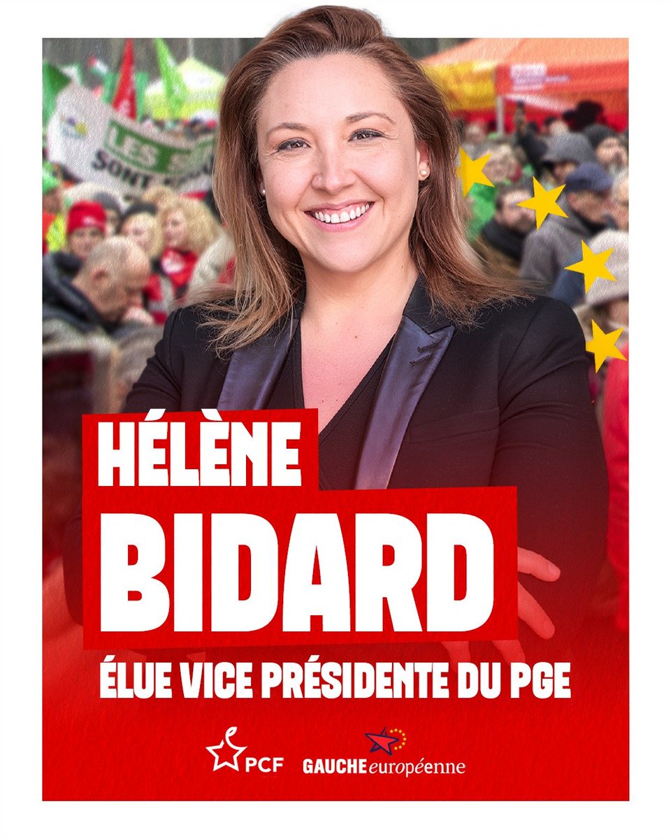 🔴 Félicitations à nos élus au Parti de la gauche européenne !

<a href="/Helenebidard/">Hélène Bidard</a> est élue Vice-présidente, c’est la première fois que ce poste est occupé par une communiste française.
Sylvie Vinceneux et <a href="/vincent_boulet/">Vincent Boulet</a> sont élus au bureau exécutif.