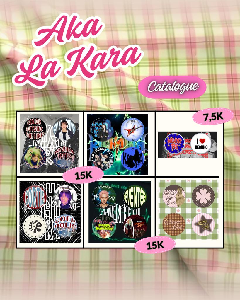 akalakara's tweet image. [𝗖𝗮𝘁𝗮𝗹𝗼𝗴𝘂𝗲 𝗼𝗳 𝗔𝗸𝗮 𝗟𝗮 𝗞𝗮𝗿𝗮]
​🌷 Gelang manis yang siap menyempurnakan penampilan
🧸 Gantungan kunci unik sebagai pembawa keceriaan
🌸 Pin berkarakter untuk sentuhan akhir 

#AkaLaKara
​#RootsofElegance
#Bracelet
#Keychain
#Pin