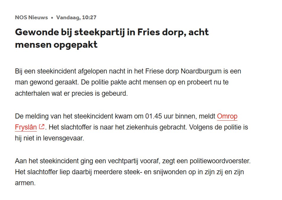 Gewonde bij steekpartij in Fries dorp