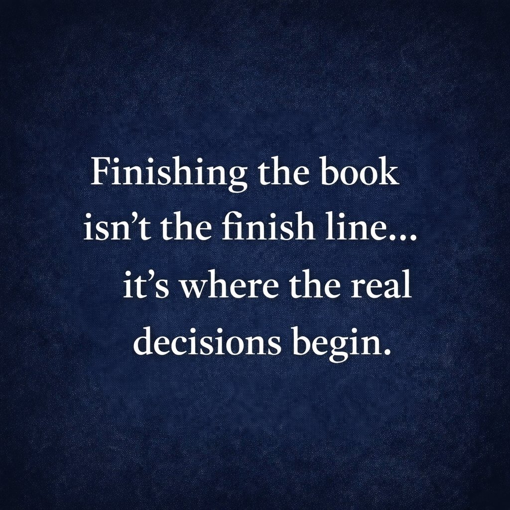 Alleviateinc's tweet photo. You finished your book.
Now what?
That’s where most people get stuck.
#amwriting #writingcommunity https://t.co/ih0WteFVVJ