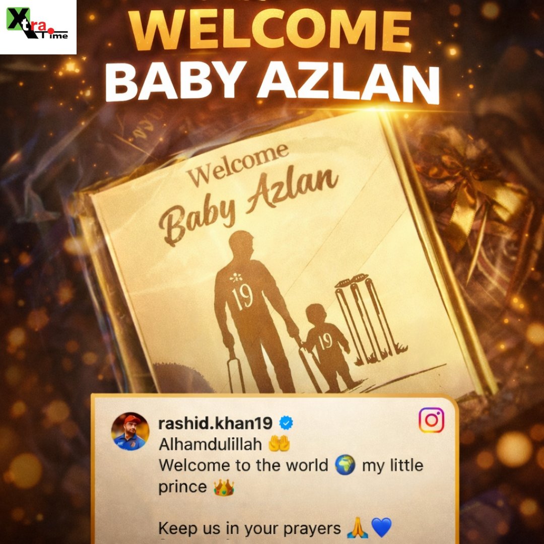 xtratimeindia's tweet image. 💙 A beautiful new beginning…

Rashid Khan and his wife are blessed with a baby boy 👶✨

❤️ Wishing the family endless love, happiness, and good health

🎉 Congratulations on this special moment!

#RashidKhan #Congratulations #Blessed #Cricket #NewBeginning #XtraTime