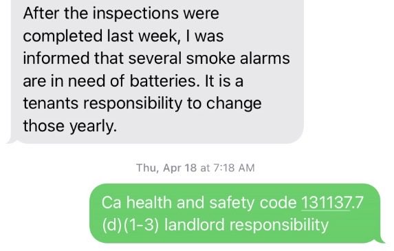 California is so woke it’s the law for landlords to replace now . Felt awesome being an asshole like this