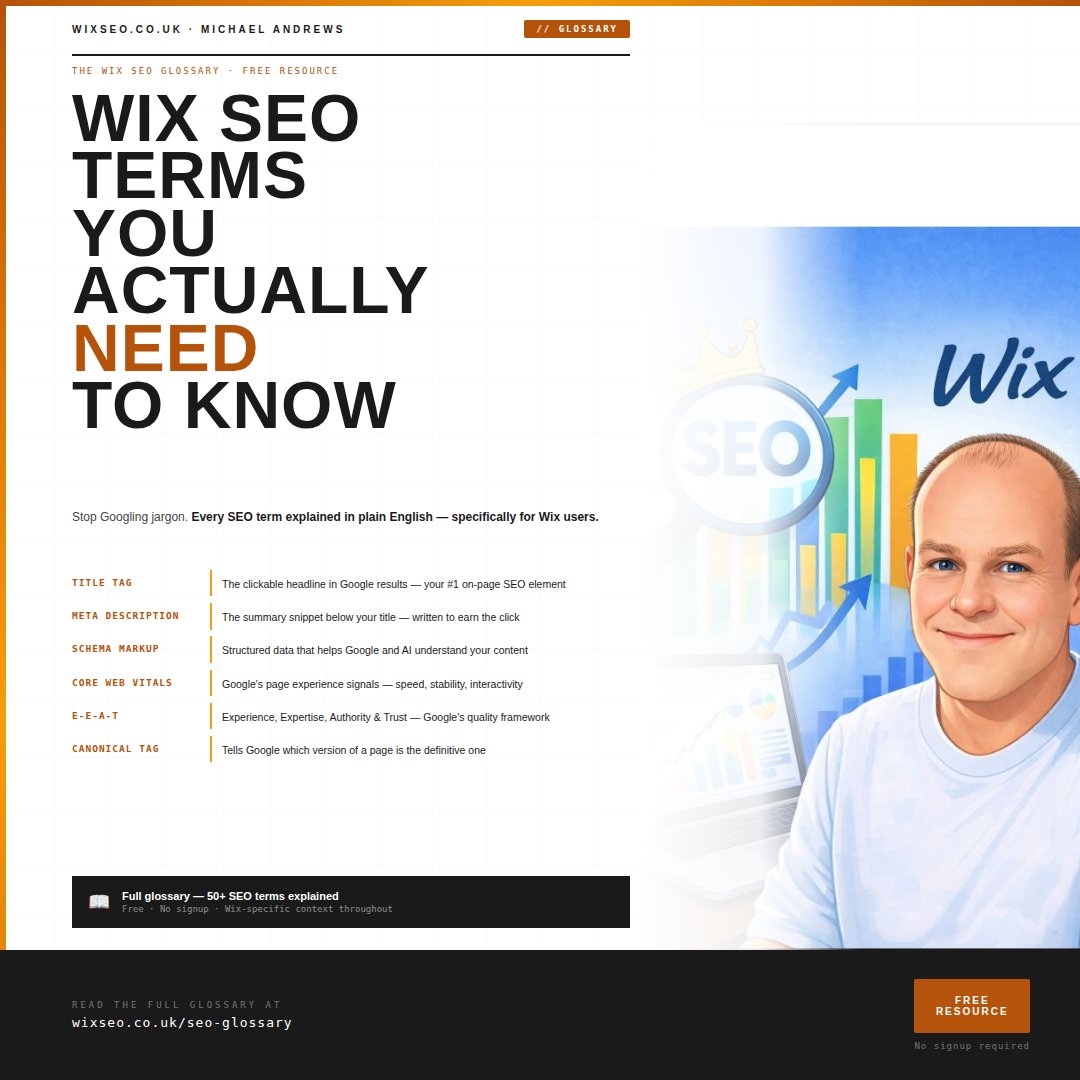 ydontyou's tweet image. SEO Glossary: 152+ Terms Defined
The most comprehensive SEO reference available. Expert-level definitions for every term, acronym, and concept in search engine optimisation #WixSEO #SEOGlossary #SEOTips #LearnSEO #SEOForBeginners #WixWebsite #WixExpert #SearchEngineOptimisation