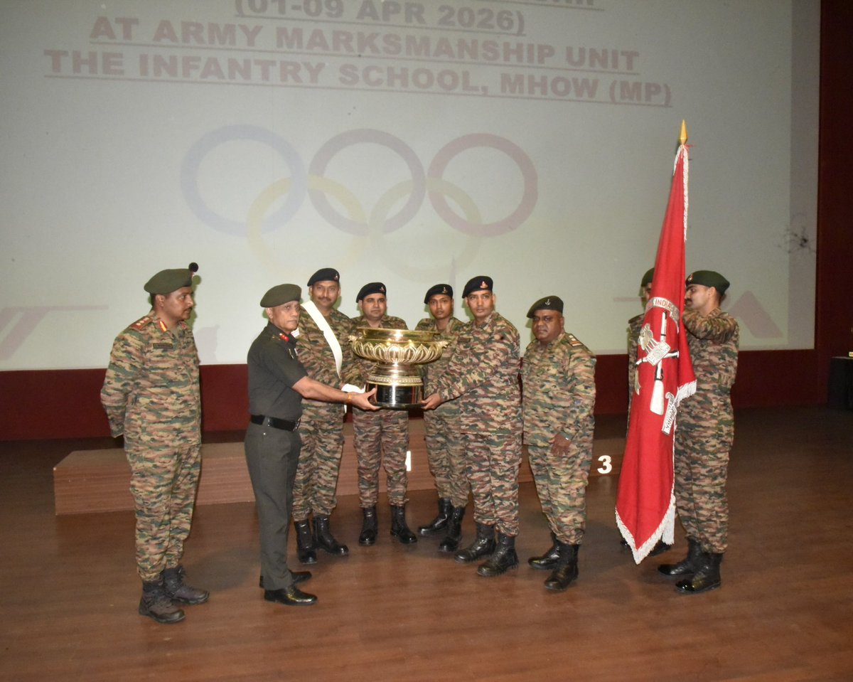 IaSouthern's tweet image. The Shooting Team of the Regiment of Artillery emerged as Overall Champions at the 22nd Young Blood Championship at Infantry School, #Mhow, clinching the Banner and Trophy for the first time.

The achievement underscores the #IndianArmy’s commitment to sharpening core combat