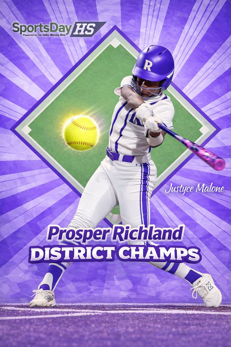 TexasGlory's tweet image. The Dallas Morning News says Freshman Justyce Malone has "made a big impact" on Prosper Richland's District Championship in their inaugural season.  She is hitting .547 and leading the team in runs scored.  dallasnews.com/high-school-sp…

#fastpitch #speedy #freshman #topplayer