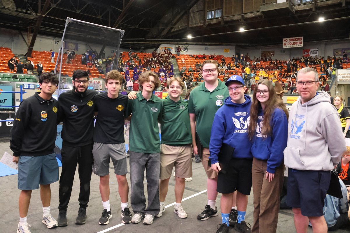 team4909's tweet image. Alliance selection is locked in at DCMP. Day 3 with Team 4909 Bionics as the first pick of Alliance 7 with 5962 and 8046. New bot is feeling dialed, and we’re ready to make a run in elims with this crew.
 #omgrobots #FRC #nefirst #robotics #rebuilt