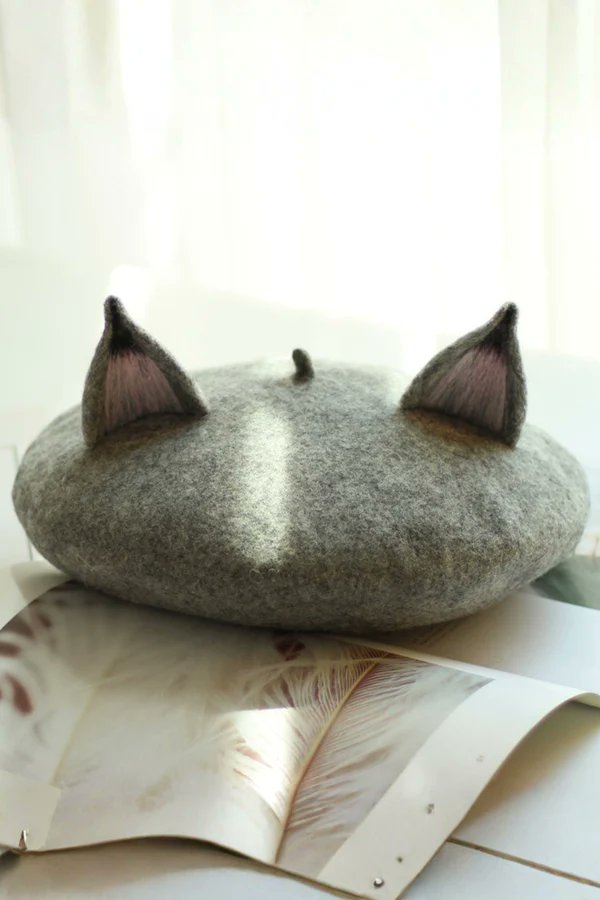 🦊🧡きつね耳ベレー帽🧡🦊