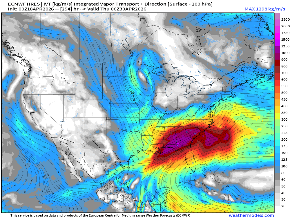 PC_WeatherBoy's tweet photo. ๐ Pretty long range here, but definitely something to keep an eye on! ๐ง๏ธ Looks like the weather across the SEAST could get pretty active, especially severe weather-wise, as we wrap up April. Definitely going to be tracking this closely!
#Weather #SevereWeather #SEAST #WeatherAlert #AprilWeather #StayInformed