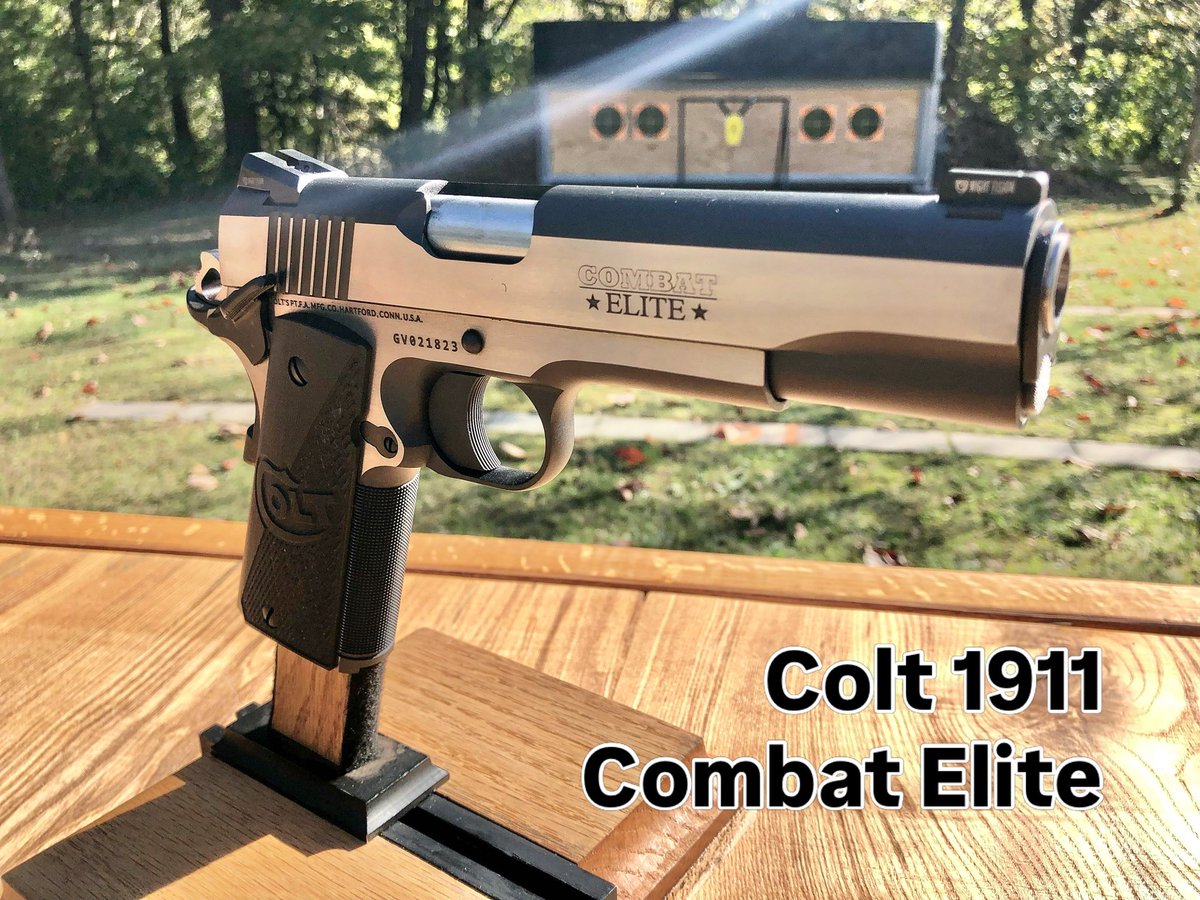 GunsAndAmmoMag's tweet image. At The Range we have @thecoltfirearms Combat Elite #m1911. Can’t decide between a blackened Model 1911 or one in stainless? Check out the two-tone #Combat Elite family, which includes #Government, Commander, and Defender sizes in 9mm and .45 ACP. Which finish is your favorite?