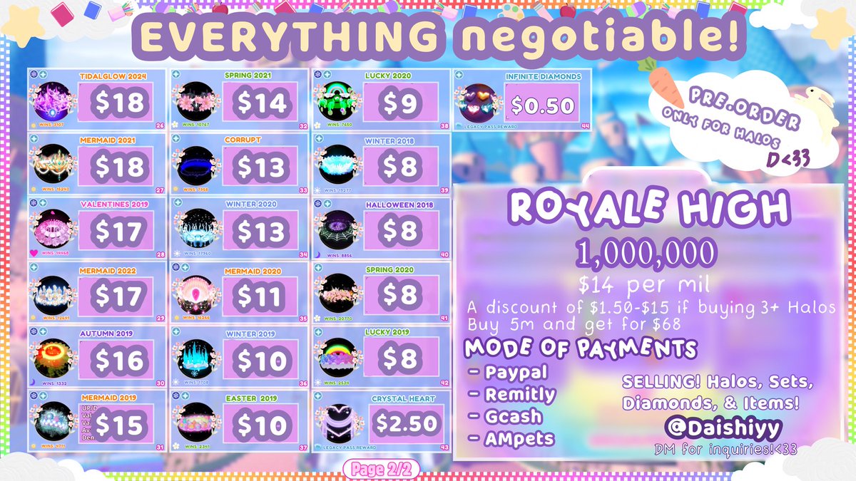 Daisy🔮 Selling Royale high items🍂 | 400+ proofs tweet media