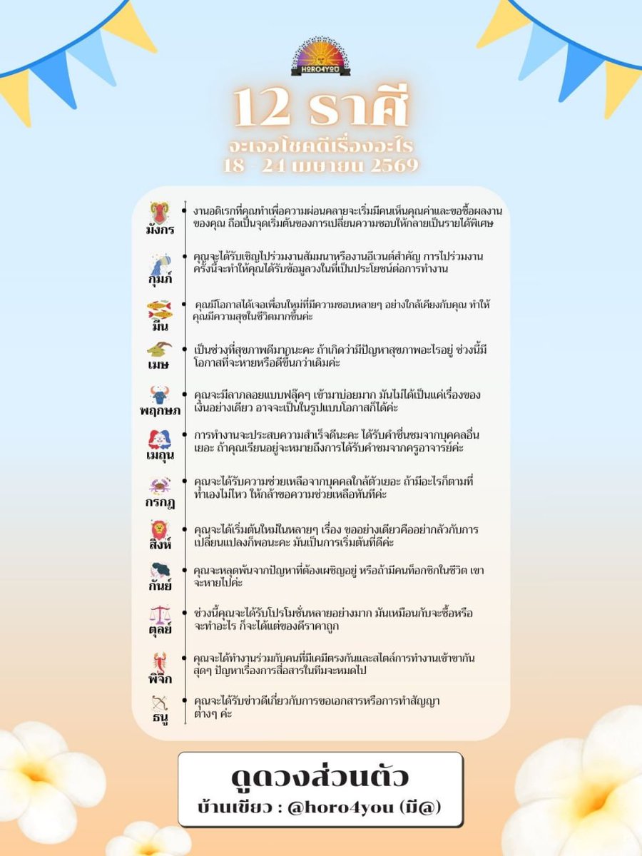 ดูดวง : Horo 4 you tweet media